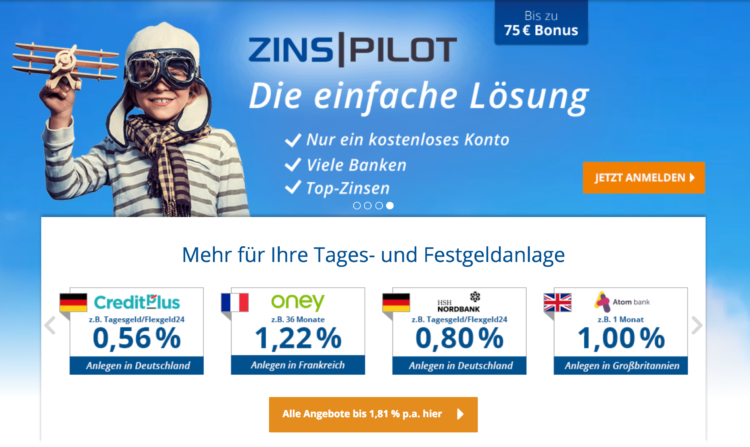 Zinspilot Erfahrungen und Testbericht