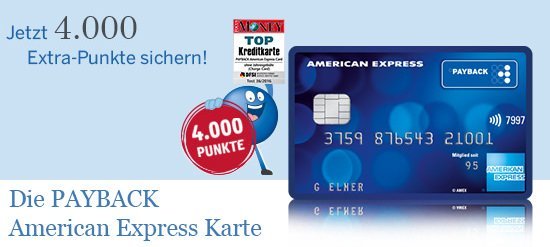 Unser Tipp des Monats: Dauerhaft kostenlose Payback American Express Karte inkl. 40€ Guthaben