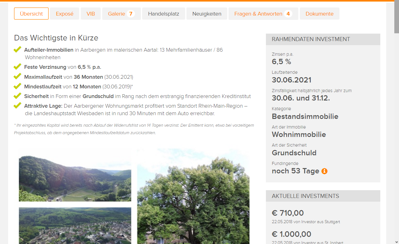 Bergfürst Aktuelle Emissionen Aartal Bergfürst Aktuelle Emissionen Aartal